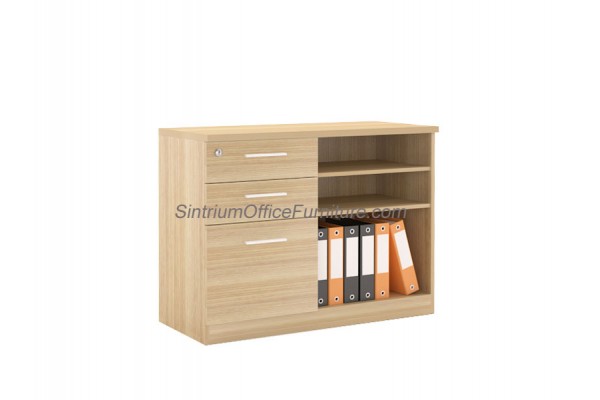 Low Open Shelf Cabinet with 2D1F Drawer