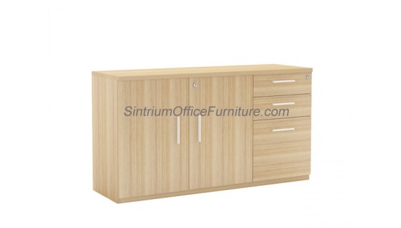 Low Swing Door Cabinet with 2D1F Drawer
