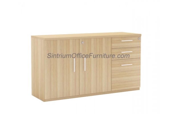 Low Swing Door Cabinet with 2D1F Drawer